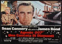 3a557 DIAMONDS ARE FOREVER Italian photobusta '71 Connery as James Bond, Blofeld, Bambi & Thumper!