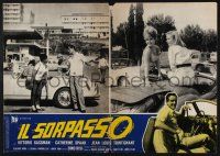 3a540 EASY LIFE set of 2 Italian photobustas '62 Dino Risi's Il Sorpasso, Gassman, Catherine Spaak!