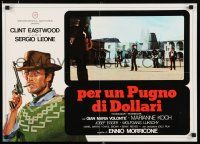 3a561 FISTFUL OF DOLLARS Italian photobusta R76 Sergio Leone, Clint Eastwood is most dangerous man!