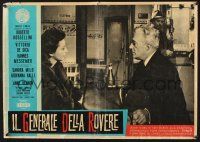 3a542 GENERAL DELLA ROVERE set of 2 Italian photobustas '61 Vittorio De Sica directed!