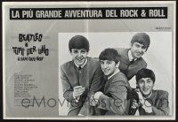 3a567 HARD DAY'S NIGHT Italian photobusta R82 different image of The Beatles in their first film!