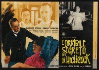 3a543 HORRIBLE DR. HICHCOCK set of 2 Italian photobustas '62 Barbara Steele, Robert Flemyng!