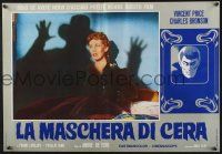 3a513 HOUSE OF WAX set of 9 Italian photobustas R70 Vincent Price, Charles Bronson, different!