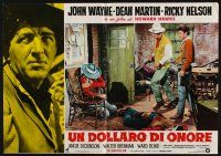 3a580 RIO BRAVO Italian photobusta R70s John Wayne, Ricky Nelson, Dean Martin, Howard Hawks!