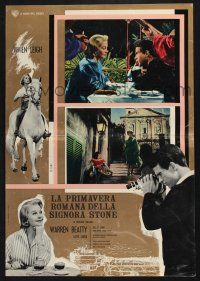 3a519 ROMAN SPRING OF MRS. STONE set of 5 Italian photobustas '61 Warren Beatty, Vivien Leigh!