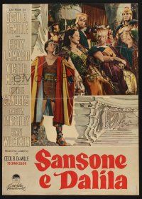 3a581 SAMSON & DELILAH Italian photobusta R59 Hedy Lamarr & Victor Mature, Cecil B. DeMille!