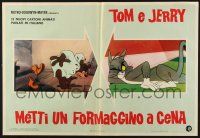 3a550 TOM & JERRY set of 2 Italian photobustas '69 Hanna-Barbera cat & mouse cartoon
