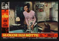 3a529 WAIT UNTIL DARK set of 4 Italian photobustas '68 Audrey Hepburn, Richard Crenna, Alan Arkin!