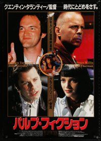 3a341 PULP FICTION black style Japanese 29x41 '94 Quentin Tarantino, Willis, Travolta, Uma Thurman!