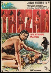 3a047 TARZAN & THE AMAZONS Spanish R70s Johnny Weissmuller, Brenda Joyce, Johnny Sheffield