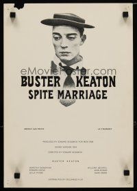 3a019 SPITE MARRIAGE Swiss R74 great image of stone-faced Buster Keaton!