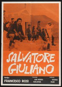 3a479 SALVATORE GIULIANO Yugoslavian 20x27 '62 the life & death of Sicily's outstanding outlaw!