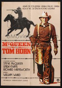 3a485 TOM HORN Yugoslavian 19x27 '80 they couldn't bring enough men to bring Steve McQueen down!