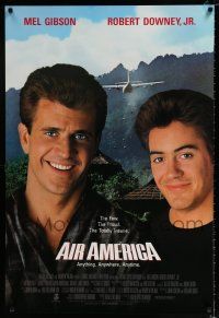 3b028 AIR AMERICA int'l 1sh '90 Mel Gibson & Robert Downey Jr. are flying for the CIA!