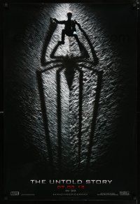 3b043 AMAZING SPIDER-MAN teaser DS 1sh '12 shadowy image of Andrew Garfield climbing wall!