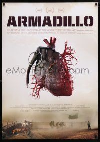 3b066 ARMADILLO 1sh '10 wild image of heart-hand grenade, combat action images!