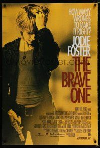 3b130 BRAVE ONE advance DS 1sh '07 Neil Jordan directed, Jodie Foster & Terrence Howard!