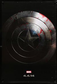 3b145 CAPTAIN AMERICA: THE WINTER SOLDIER teaser DS 1sh '14 cool image of shield!