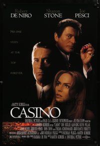 3b150 CASINO 1sh '95 Martin Scorsese, Robert De Niro & Sharon Stone, Joe Pesci!