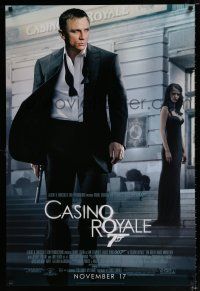 3b152 CASINO ROYALE advance 1sh '06 Daniel Craig as James Bond & sexy Eva Green!
