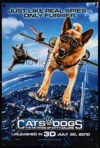 3b156 CATS & DOGS: THE REVENGE OF KITTY GALORE teaser DS 1sh '10 James Marsden, animated action!