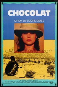 3b167 CHOCOLAT 1sh '88 a film by Claire Denis set in West Africa, cool image!