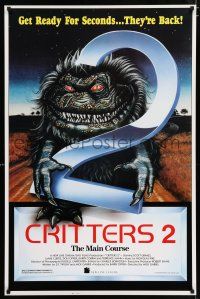 3b186 CRITTERS 2 1sh '88 Soyka art, The Main Course, get ready for seconds!