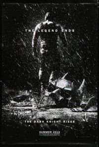 3b194 DARK KNIGHT RISES teaser DS 1sh '12 Christian Bale as Batman, the legend ends!