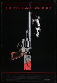 3b202 DEAD POOL 1sh '88 Clint Eastwood as tough cop Dirty Harry, cool gun image!