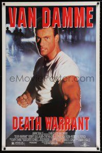 3b204 DEATH WARRANT 1sh '90 Jean-Claude Van Damme, Robert Guillaume, Cynthia Gibb