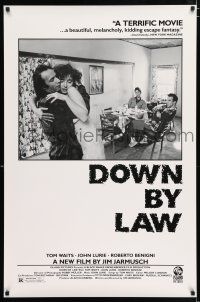 3b219 DOWN BY LAW 1sh '86 Jim Jarmusch, Roberto Benigni, Tom Waits, John Lurie