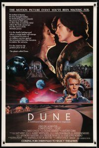 3b222 DUNE advance 1sh '84 David Lynch sci-fi epic, Kyle MacLachlan, Sting/ knife, Sean Young!