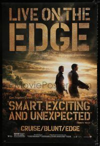 3b230 EDGE OF TOMORROW review teaser DS 1sh '14 Tom Cruise & Emily Blunt, live, die, repeat!