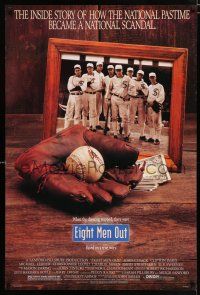 3b233 EIGHT MEN OUT 1sh '88 John Sayles, John Cusack, Chicago Black Sox, baseball!