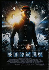 3b237 ENDER'S GAME advance DS 1sh '13 Harrison Ford, Asa Butterfield in the title role!