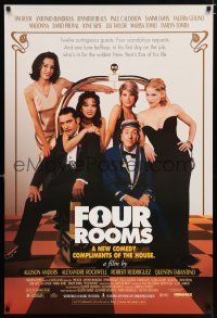 3b278 FOUR ROOMS DS 1sh '95 Quentin Tarantino, Tim Roth, Antonio Banderas, Madonna, Marisa Tomei!