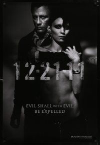 3b298 GIRL WITH THE DRAGON TATTOO teaser DS 1sh '11 Daniel Craig, Rooney Mara in title role!