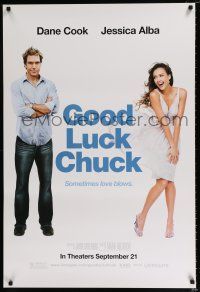 3b315 GOOD LUCK CHUCK teaser 1sh '07 image of sexy Jessica Alba with Dane Cook!