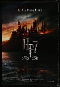 3b334 HARRY POTTER & THE DEATHLY HALLOWS PART 1 & PART 2 teaser DS 1sh '10 it all ends here!