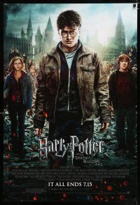 3b335 HARRY POTTER & THE DEATHLY HALLOWS PART 2 advance DS 1sh '11 Daniel Radcliffe in title role!
