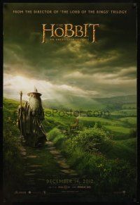 3b355 HOBBIT: AN UNEXPECTED JOURNEY teaser DS 1sh '12 cool image of Ian McKellen as Gandalf!