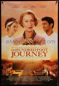 3b368 HUNDRED-FOOT JOURNEY DS 1sh '14 Helen Mirren, Om Puri, Manish Dayal!