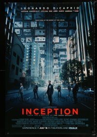 3b384 INCEPTION advance DS 1sh '10 Christopher Nolan, Leonardo DiCaprio, Gordon-Levitt!