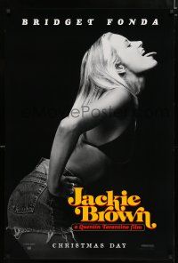 3b408 JACKIE BROWN teaser 1sh '97 Quentin Tarantino, profile portrait of sexy Bridget Fonda!