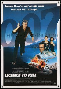 3b443 LICENCE TO KILL int'l 1sh '89 Timothy Dalton as Bond, his bad side is dangerous!