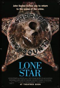 3b455 LONE STAR advance DS 1sh '96 John Sayles, cool image of skull in sheriff badge!