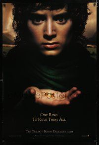 3b459 LORD OF THE RINGS: THE FELLOWSHIP OF THE RING teaser DS 1sh '01 J.R.R. Tolkien, one ring!