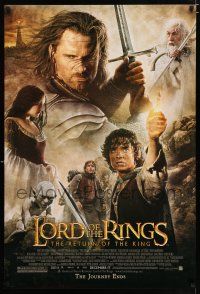 3b460 LORD OF THE RINGS: THE RETURN OF THE KING advance 1sh '03 Jackson, cast montage!