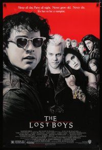 3b462 LOST BOYS 1sh '87 Kiefer Sutherland, teen vampires, directed by Joel Schumacher!