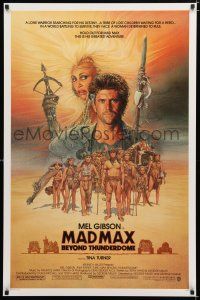 3b468 MAD MAX BEYOND THUNDERDOME 1sh '85 art of Mel Gibson & Tina Turner by Richard Amsel!